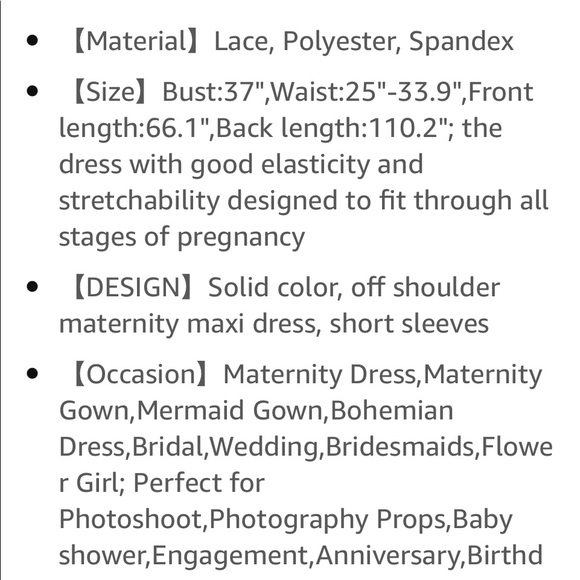 White off shoulder dress (Maternity dress) - Picture 2 of 9